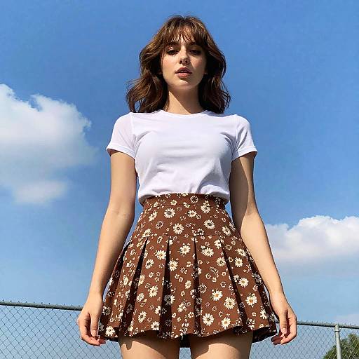 Low Angle Portrait of Woman Outdoors