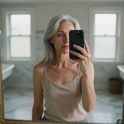 Moody Realistic Mirror Selfie