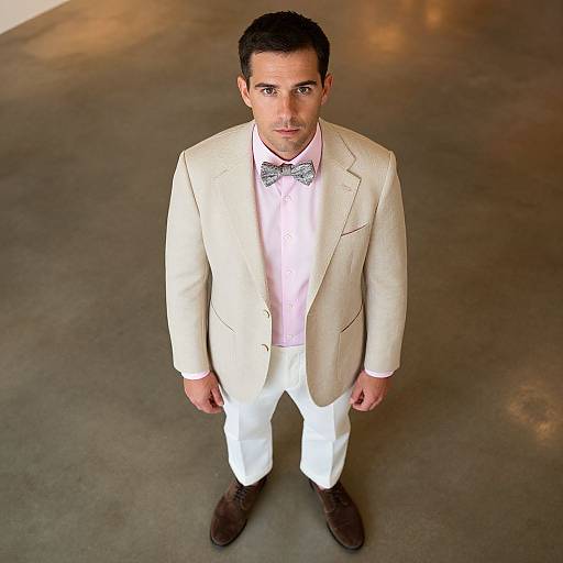Stylish Man in Pastel Outfit
