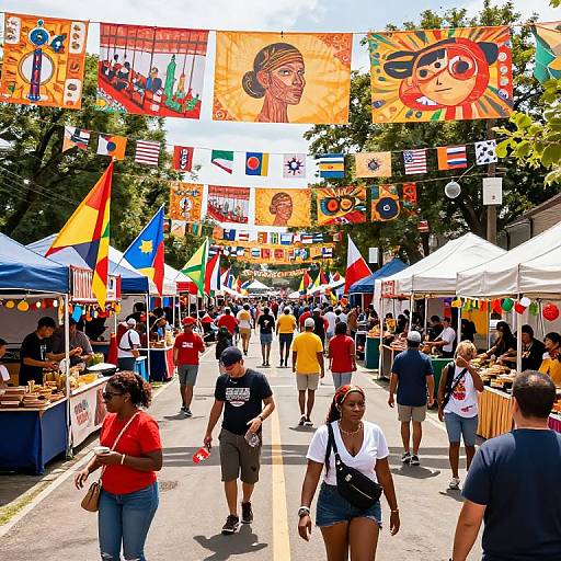 Vibrant Multicultural U.S. Street Festival