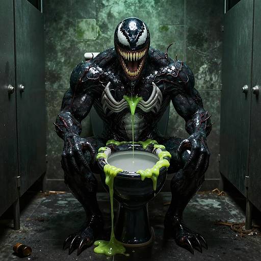 Monstrous Venom-Inspired Toilet Design