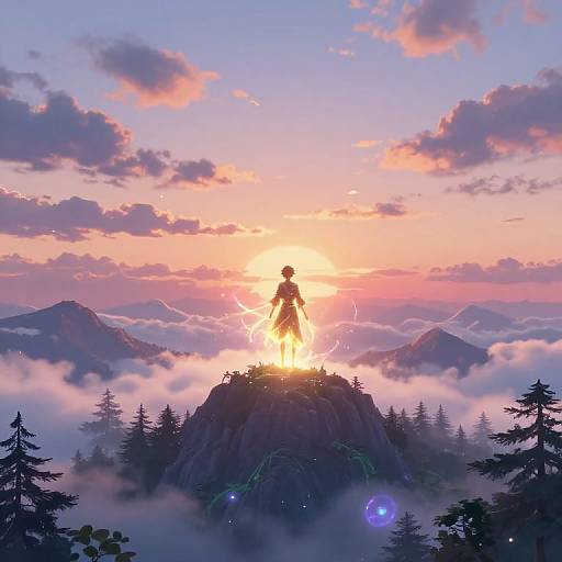 Nejikyuu on Mystical Mountain Sunset