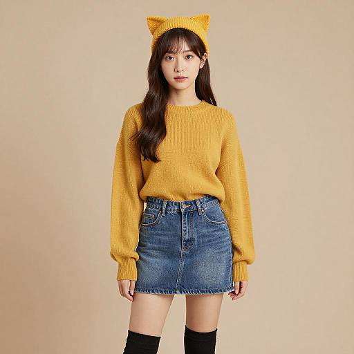 Chic Young Asian Woman Portrait