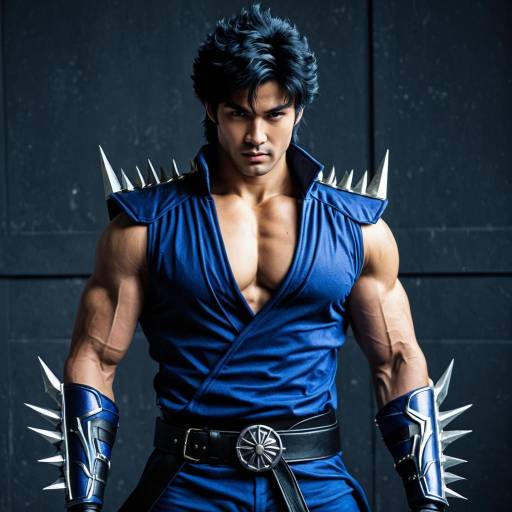 Bold Kenshiro Cosplay in Dark Blue