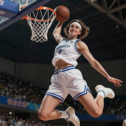 Dynamic Sports Portrait of Anthro Wolf