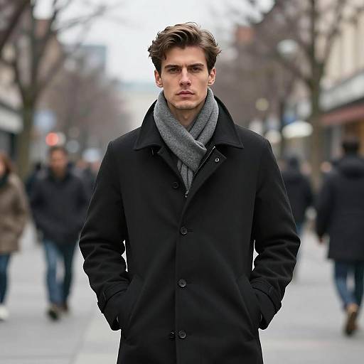 Stylish Winter Fashion for Men Outdoors