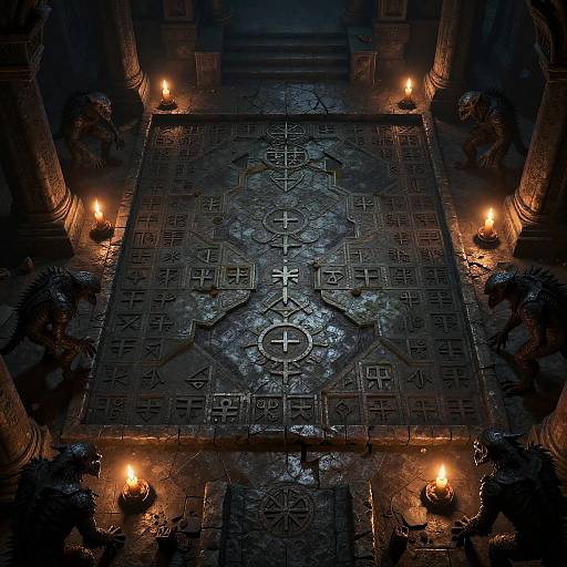Dark Fantasy Ancient Crypt Map