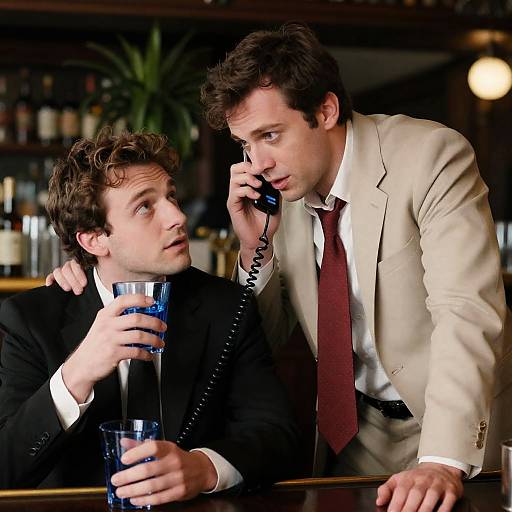 Intense Conversation at the Bar