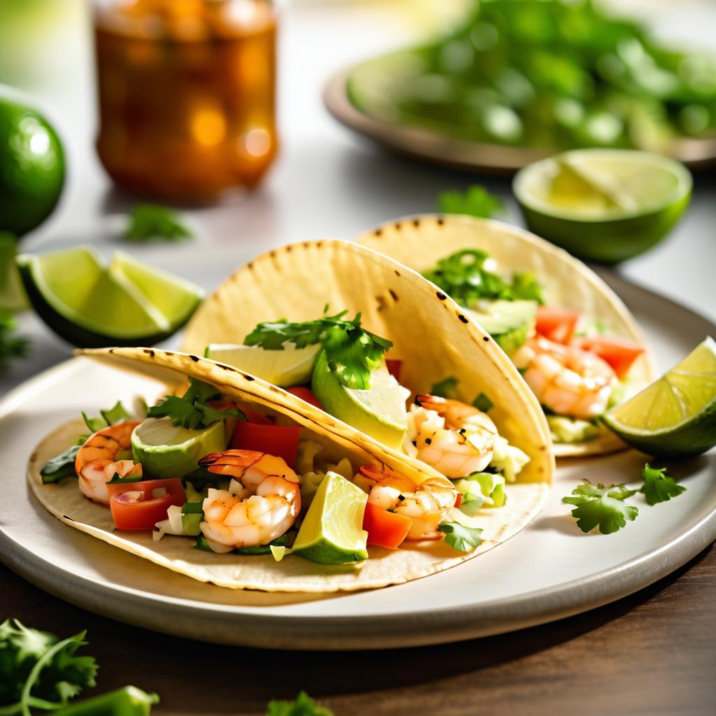 Realistic Grilled Shrimp Tacos Photography