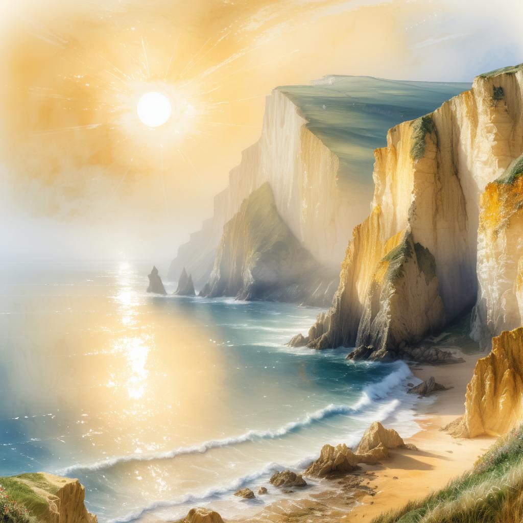 Enchanting Coastal Cliff by J.M.W. Turner