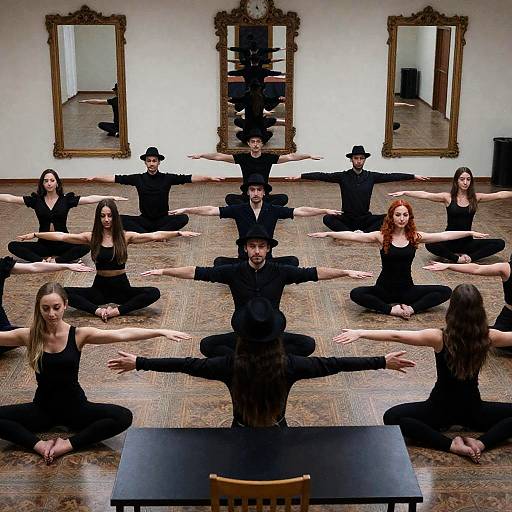 Elegant Dance Class in Formal Attire