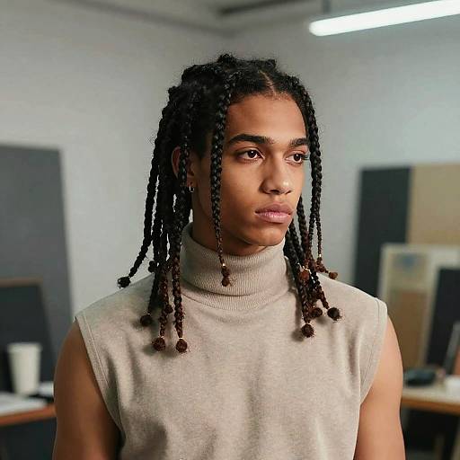 Young Man with Medium Dreads Style