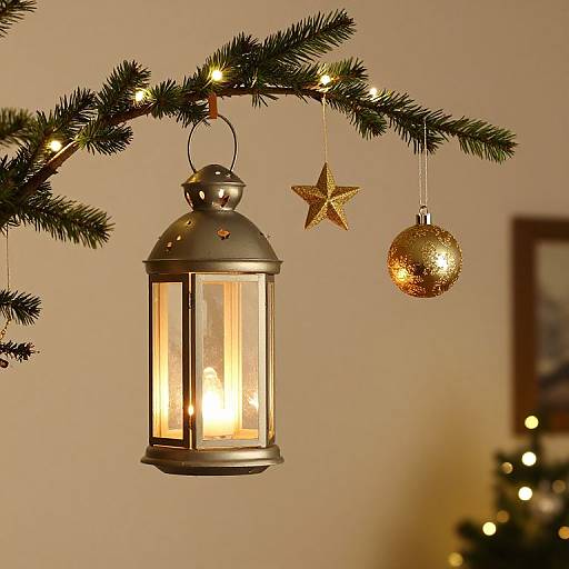 Lantern and Lights Hanging Decor