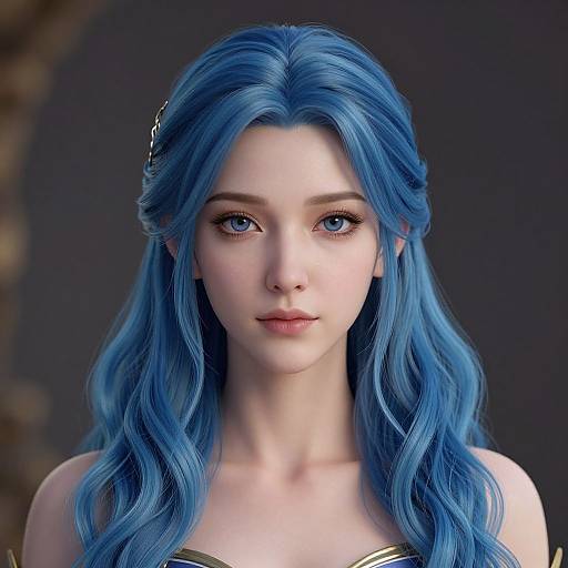 Detailed Portrait of Young Woman