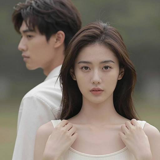 Couple Portrait with Contrasting Expressions