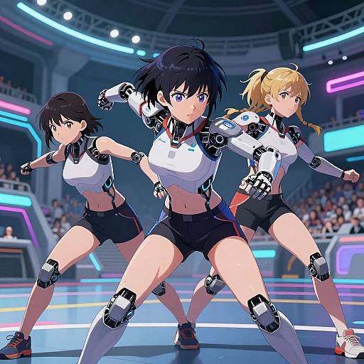 Cybernetic Anime Girl Athletes Showdown