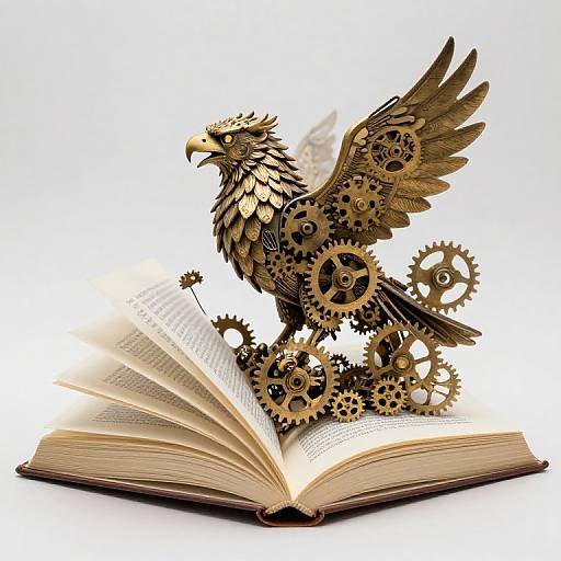 Mechanical Griffin Guards Transparent Storybooks