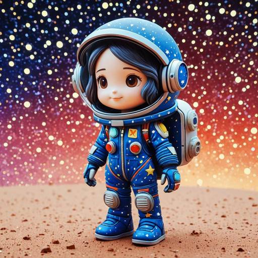 Surreal Sprite Girl in Starry Spacesuit