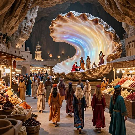 Futuristic Bedouin Elves at Bazaar