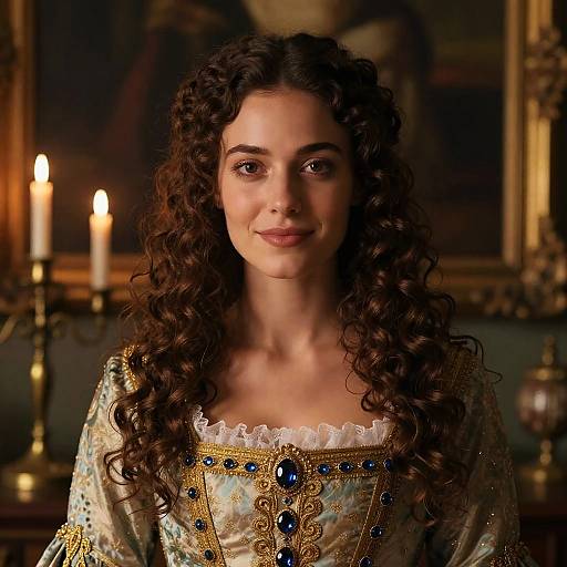 Woman in Renaissance-Style Dress