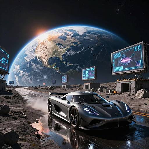 Jesko Roars on Abandoned Lunar Runway