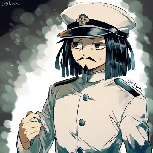 Illustration of Admiral suwabe, kantai collection in the style of Tokuura