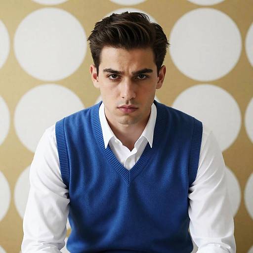 Serious Young Man in Stylish Attire