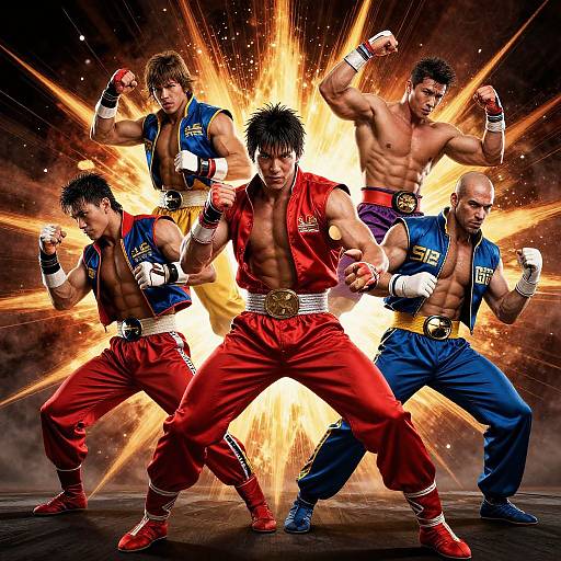 Dynamic Street Fighter Action Poses