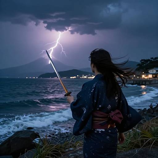 Furin-JP in Stormy Coastal Village