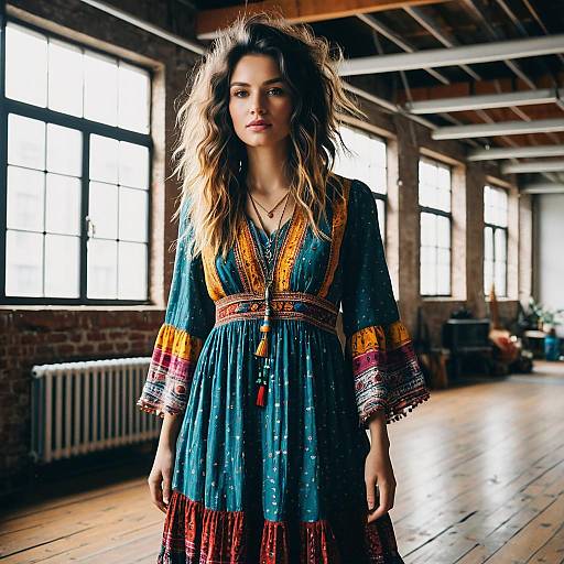 Blended Layers Bohemian Fashion Editorial Portrait