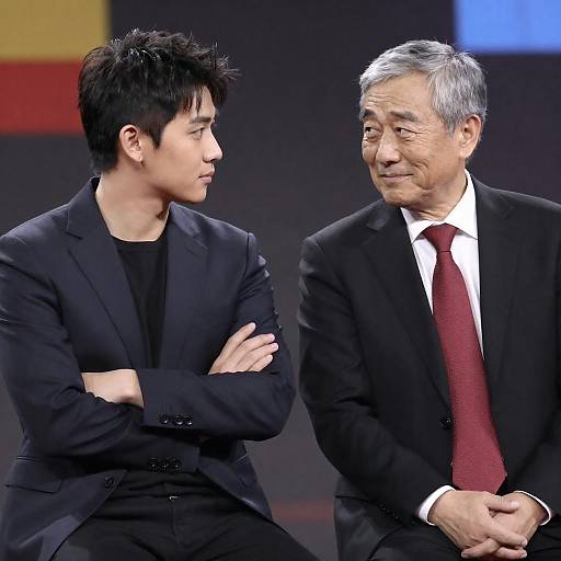 Two Men Portrait with Colorful Bokeh