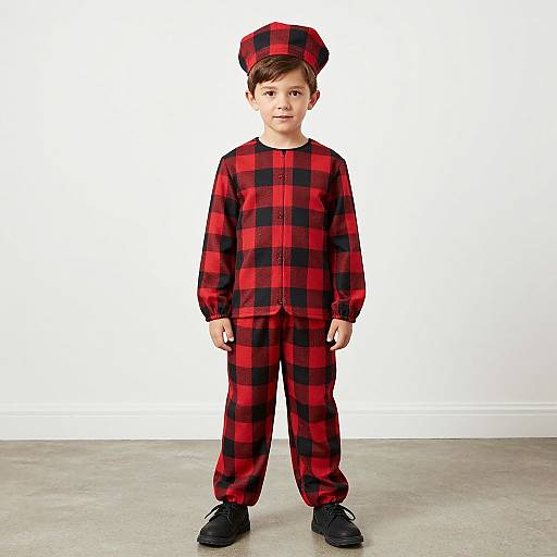 Plaid Munchkin Costume for Boy
