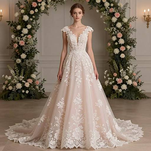 Elegant Designer Gown Wedding Reception