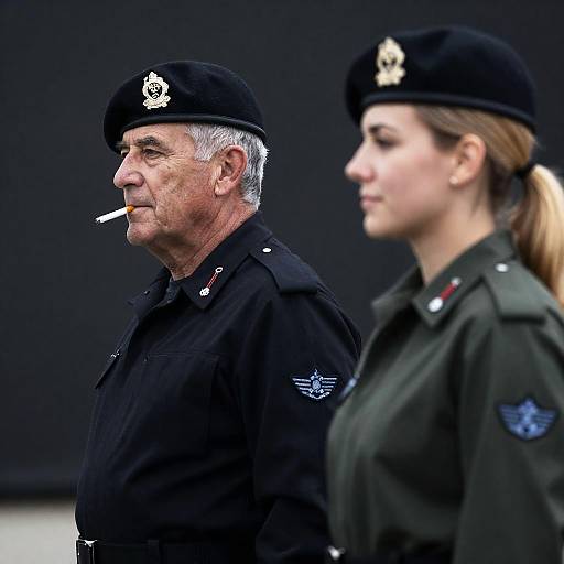 Military Officers Portrait in Profile