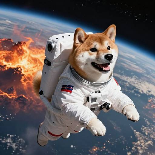 Shiba Inu Astronaut Space Adventure