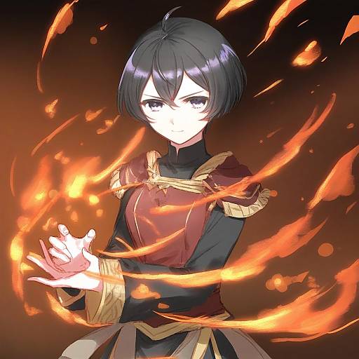 Illustration of Morgan (fire emblem), fire emblem in the style of Romi (346 ura)