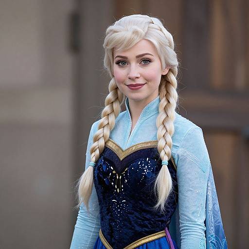 Frozen Anna in Twin Braids Costume