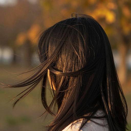 Golden Hour Black Hair Close-Up