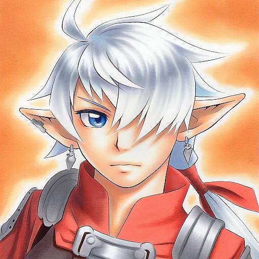 Illustration of Alisaie leveilleur, final fantasy in the style of Kawachi koorogi