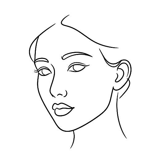 Minimalist Continuous Line Face Art