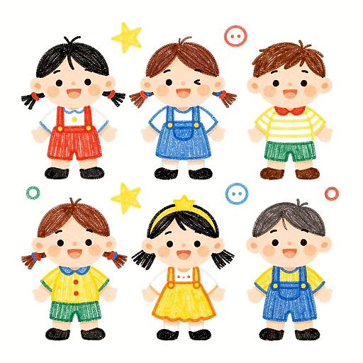 Kodomo Art Style with Playful Colors
