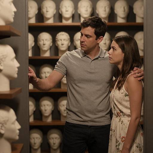 Candid Moment in a Dimly Lit Room