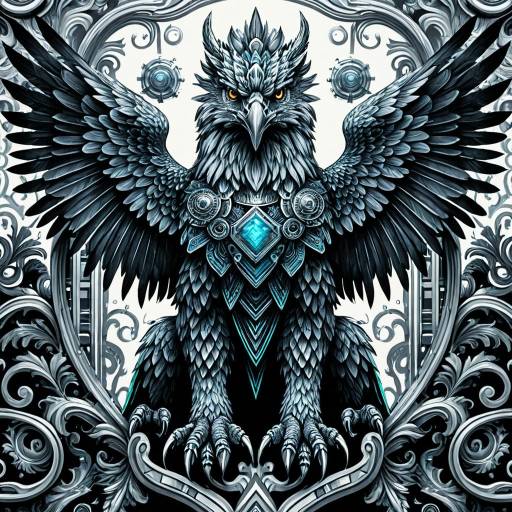 Cybernetic Griffin with Ornate Details