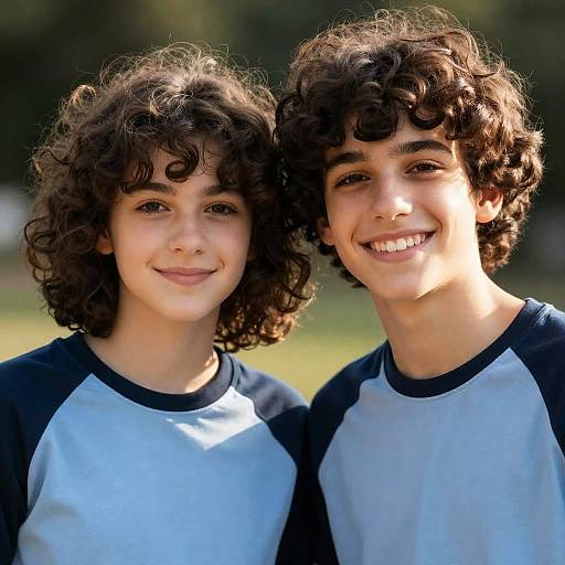 Joyful Moment of Two Young Friends