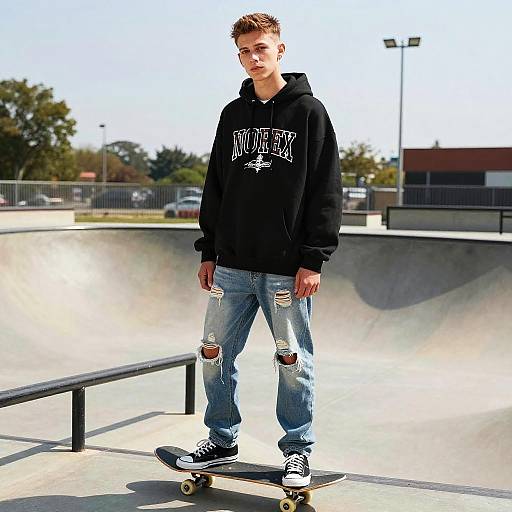 Teen Skater with Taper Cut Style