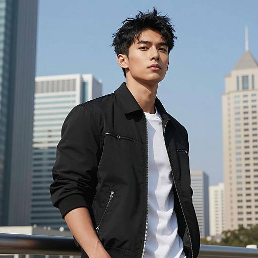 Confident Young Man in Urban Portrait