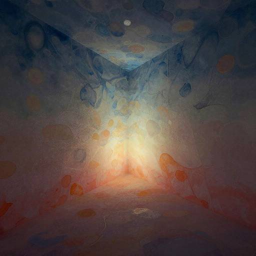 Abstract Encaustic Celestial Texture