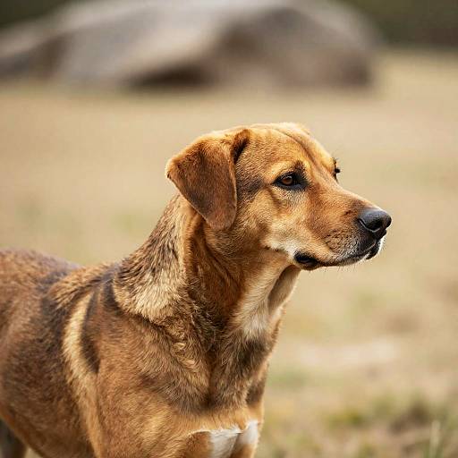 Calm Brown and Tan Dog in Nature
