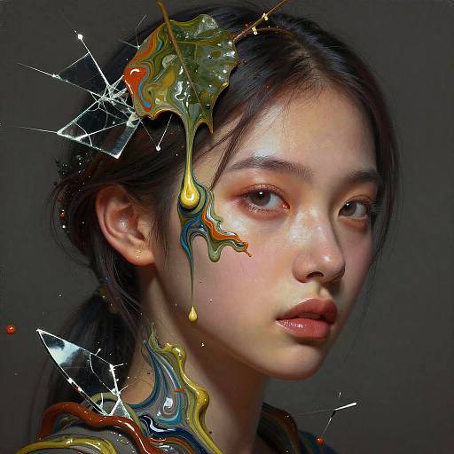 Hyperrealistic Fluid Oilpaint Portrait