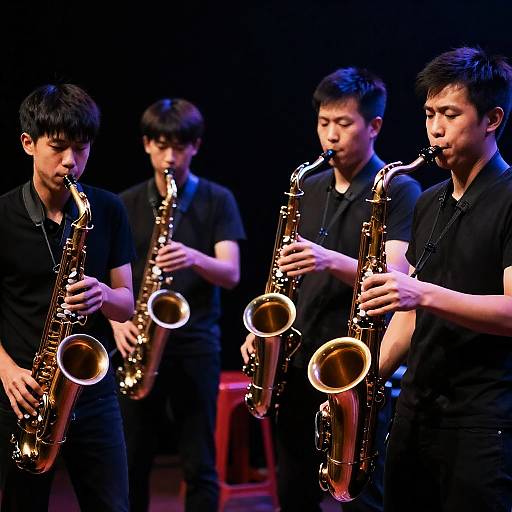 Intense Musicians Performance on Stage